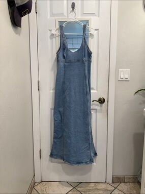 American Eagle Outfitters Light Blue Denim Maxi Dress